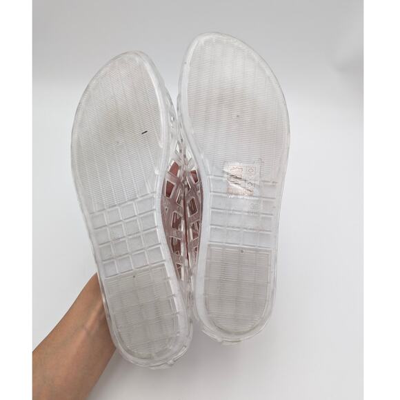 Jeffrey Campbell Jellz Slip-On Flat Shoes Women's Clear Silver Size US8 EU39 - Picture 8 of 12